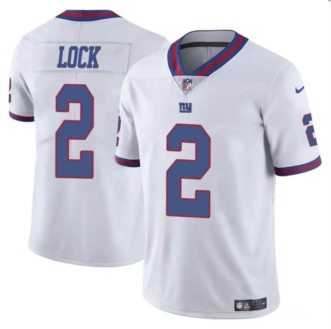 Youth New York Giants #2 Drew Lock White Stitched Jersey